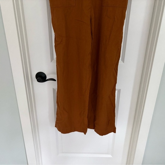 NWT Old Navy Linen Blend Faux Button Front Wide Leg Jumpsuit Small Tall - Picture 4 of 9